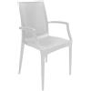 Fraschetti Poltrona Rattan Bistrot con braccioli bianco 2pz