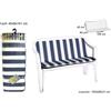 Due esse distribuzioni Cuscino panchina taormina rigato blu