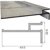 CPA Guida profilo alluminio 43 mm diritta barre da 3mt