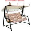 RETI GRITTI Cuscino dondolo 3 posti a righe marrone/beige
