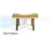 Due esse distribuzioni Sgabello legno tronco rettangolare 42x17x28