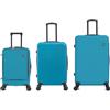 SMART-J Set 3 Valigie Trolley Rigide Tris (20"/24"/28") - Bagaglio da Viaggio con Chiusura TSA, 4 Ruote Girevoli, Guscio ABS Antigraffio - Valigie Leggere e Resistenti (Turchese (20+24+28))