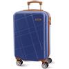 El Caballo - Valigia per cabina rigida 55 x 40 x 20 | bagaglio a mano leggero a 4 ruote 360 º | compatibile con Ryanair, EasyJet e Plus | ideale per week-end, affari o voli brevi, blu, S, Valloise
