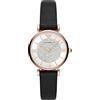 Emporio Armani Orologio Donna, movimento a due lancette, cassa in acciaio inossidabile oro rosa 32 mm con cinturino in pelle, AR11387