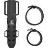 CRESSI Sheath + Strap, Fodero Completo di Cinturini per Coltello Sub Lizard Unisex Adulto, Nero, Taglia Unica