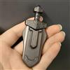 T-Conceal EDC Sword Fidget Slider a decompressione - Sollievo dallo stress per adulti, giocattolo magnetico in metallo anti-ansia da scrivania (grigio)
