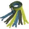 Aerzetix - Set di 6 Cerniere Lampo a Spirale N°5 70cm separabili con cursore - in Metallo Nylon Poliestere - tonalità Verde - per Cucito Artigianato creazioni Tessili