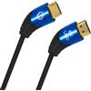 OEHLBACH Shape Magic - Cavo HDMI 40-8K Ultra High Speed 2.1, certificato da 48 Gbps (connettore angolare a 40 gradi, schermatura a 3 strati, in rame OFC, connettore in metallo, 1 m, colore: Nero