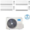 Midea Climatizzatore Condizionatore Midea Xtreme WiFi + Breezeless E R32 Quadri Split 9000 + 9000 + 9000 + 12000 BTU con U.E. M4O-36FN8-Q INVERTER Classe A++/A+