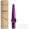 Wandic Kazoo in lega di alluminio con 3 membrane diaframma da bocca, con scatola regalo vintage oro, alluminio, Viola, tipo 1