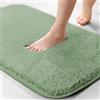 wyewye Tappetino da bagno in microfibra, 2 cm di spessore super, tappetino da bagno super assorbente 40x60 cm verde chiaro