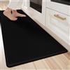 LEKEEPGO Tappeto Cucina PVC 60x180cm, Tappeto Cucina Antiscivolo Lavabile, Anti-Fatica Passatoia Cucina, Tappeti Cucina Impermeabile, Tappeto Gomma per Cucina, Corridoio, Lavanderia, Ufficio, Nero