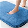 wyewye Tappetino da bagno in microfibra, 2 cm di spessore super, tappetino da bagno super assorbente 40x60 cm, blu