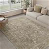 HUGEAR Vintage Tappeto Salotto Marrone Tappeti 150x210cm Soggiorno Antiscivolo Lavabile in Lavatrice Tapette Camera da Letto Sala Ufficio Bambina Bambino Pelo Corto Grande Carpet