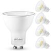 DiCUNO Lampadina LED GU10 4.5W, Classe B di efficienza energetica, 60W equivalenti, 710lm, Bianco freddo 5000K, Faretto LED GU10 non dimmerabile, fascio largo 110°, 4 Pezzi