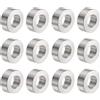 QUARKZMAN 12pz Distanziatore in Acciaio Inossidabile 10.5mm Foro x 20mm OD x 8mm Lunghezza Boccola per Vite Finitura Semplice Distanziatore Metallo Rotondo per Viti Bulloni e Barre M10