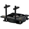 DolDer Supporto per schede grafiche in alluminio, supporto GPU, supporto per scheda video Sag regolabile in altezza, installato sulla ventola (nero)