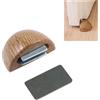 Amig - Fermaporta magnetico adesivo per porte di passaggio | 48 x 25 mm | Modello 407 | Finitura in legno di rovere | Fissaggio sul pavimento | Facile installazione