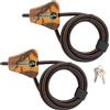 Master Lock Lucchetto con cavo, cavo regolabile in pitone, cavo lungo 1,8 m, confezione da 2 pezzi, color rovere muschiato