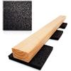 My Plast für Terrassen-Holz Tappetini in Gomma Resistenti all'Acqua, Nero, 10 mm - 50 Stück