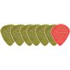 GEWA OVATION Diamond Picks Nylon Standard 351 Plettri - Super Grip - Punta arrotondata - Set da 7 (6+1 pezzi Sharp Tip in omaggio) - 0,53 mm - verde muschio - verde - Prodotto in Repubblica Ceca