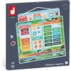 Janod - Calendario Magnetico Versione Italiana - 71 Calamite - Gioco Educativo - Comprendere la Nozione di Tempo e Acquisire Autonomia - Giocattolo in Cartone FSC - dai 3 Anni - J05467