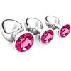 halercay 3 Pezzi Anal Butt Plug,S+ M+ L Set Sex Toy,con diamante di cristallo trasparente,per uomo donna principianti giocattoli del sesso(Viola profondo)