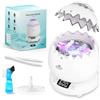 TMEOIIPY Macchina per la pulizia a ultrasuoni per protesi, capsula di pulizia dentale con timer digitale, 45 kHz/180 ML detergenti per protesi ad ultrasuoni impermeabili per allineatori, paradenti, parentesi
