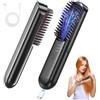 Anluomafuy Spazzola Lisciante per Capelli, Piastra Capelli Professionale, Piastra Lisciante Ionica Ricaricabile, Senza Fili Mini Portatile Spazzola Elettrica Lisciante per Capelli Lisci, Ricci e Mossi