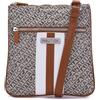 Nautica Lakeside Signature Jaquard North South Crossbody Bag, cachi.