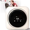 Generic Lavatrice a parete, lavatrice, asciugatrice elettrica portatile indipendente a parete, cestello anteriore completamente automatico da 3 kg, touch screen, 4 modalità