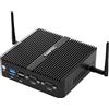 FANPEEC PC senza Ventole, Fanless Industrial Mini PC N100 32GB DDR4 RAM 1TB SSD, Micro Industrial Embedded Computer Win11 Pro Dual Lan, WiFi6, BT 5.2, 2xHD+DP Triple Display, 4xUSB
