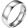 PROSTEEL - Semplice anello a fascia, 2 mm/4 mm/6 mm/8 mm di larghezza, fede nuziale unisex, in acciaio inox/placcato oro 18 carati, accessorio alla moda, per matrimoni, compleanni, misure da 14 a 27,