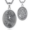 EUDORA Harmony Ball Collana Dea in Argento Sterling 925 per Donne e Uomini, Collana Tripla Luna Hecate Gioielli Dea Greca Regalo, 22/24, 22 inches, Argento sterling, Senza Gemme