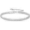 Dankadi Bracciale da Caviglia in Argento 925 3MM 4MM 4.5MM 5MM 6MM, Catena 27CM 30CM Chopin Torsade Cubano Scatola Rolo Serpente Chiusura ro Gioielli Regalo per Donna, 4MM 27CM, Argento sterling