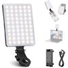 NEEWER LED Luce Selfie con Clips per Telefono, Luce Portatile per Foto Cellulare/Zoom Conferenza da Laptop, 60 LED Alta Potenza 2000mAh Ricaricabile CRI 95+, 3 Modalità di Luce, Luce Video per TikTok