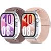 CHANRASI 2 Pezzi Cinturino Compatibile con Huawei Watch Fit 4 Pro/Fit 4/Fit 3 Uomini Donne,Regolabile Sportiva Nylon Elastico Cinturino per Huawei Watch Fit 4 Pro/Fit 4/Fit 3
