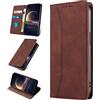 KANVOOS Cover per Honor Magic 7 PRO 5G, Cover a Libro Portafoglio in Pelle PU [Porta Carte] [Magnetica], Antiurto Flip Case Custodia per Honor Magic 7 PRO 5G (caffè)