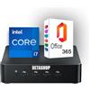 Betashop Mini PC NUOVO 16GB DDR4 + 1000 GB SSD, Mini Computer, Intel core i7 (3.0GHz), Gigabit Ethernet,HD, Wi-Fi, BT Office 365 Desktop PC.