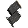 LINKUP - AVA5 Cavo Riser PCIE 5.0 [50cm (Lunghezza totale 54cm)] Pronto per RTX5090 RX9070 GPU | Velocità x16 128GB/s | Compatibile con PCIE 4.0 e WRX80/WRX90E | Angolo Retto Nero