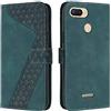 OKZone Cover per Xiaomi Redmi 6/6A, Custodia in PU Pelle per Xiaomi Redmi 6/6A, Custodia a Libro Protettiva Folio Portafoglio con Chiusura Magnetica e Slot per Carte Wallet Case Flip Cover (Verde)