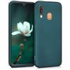 kwmobile Custodia Compatibile con Samsung Galaxy A40 Cover - Back Case Morbida - Protezione in Silicone TPU Effetto Metallizzato petrolio metallizzato