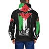 DJNGN Felpe con Cappuccio Palestina Uomo Donna Cardigan Felpa con Cappuccio con Zip Intera