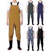 Generic Con stivali isolati in neoprene trampolieri per uomo trampolieri petto per uomo tuta traspirante impermeabile con bretelle pantaloni da pesca Crosswater Wader grossolano fango salopette uomo