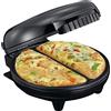 Melissa 16250086 Omelette Maker piastra elettrica - 750 Watt per preparare omelette in modo rapido, semplice e senza attaccare, acciaio inox, nero