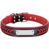 Generic Collari per Cani Personalizzati Incisa per Cani di Piccola, Media e Grande Taglia, Collare Personalizzato con Targhetta in Pelle Intrecciata - Taglie Regolabili (rosso XS)