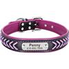Generic Collari per Cani Personalizzati Incisa per Cani di Piccola, Media e Grande Taglia, Collare Personalizzato con Targhetta in Pelle Intrecciata - Taglie Regolabili (Viola XS)