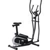 HOMCOM Cyclette Bici Ellittica Magnetica con Schermo LCD, 8 Livelli di Resistenza e Sedile Regolabile, 103x62x151cm Nero