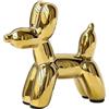 PIGPIGFLY Statua Decorativa Moderna Cane a Palloncino in Ceramica Dorata - Soprammobile per Sala, Ufficio o Libreria