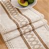 Miuyunya Runner Tavola Juta Macramè 30x183 cm Runner da Tavola Bianco Naturale Juta Marrone Lavabile Rustico Autunnale Centro Tavola Moderno Decorazione per Matrimoni Eventi Natale Compleanno